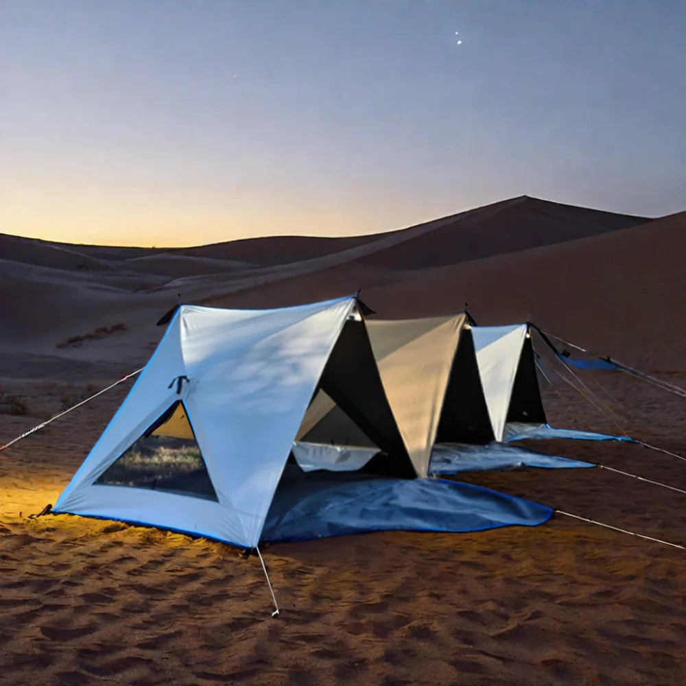 Portable 2-3 Person Beach Tent with Automatic Features Waterproof Sunshade for Outdoor Travel Hiking Family Camping