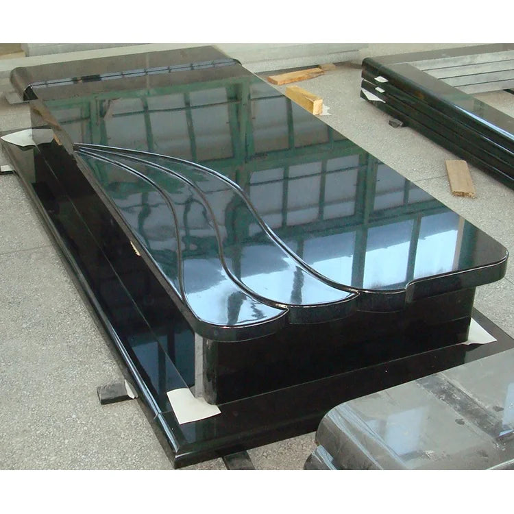 China Black Granite Outdoor Waterproof Memorial Bench Elegant European-Style Headstone Polish Chinese Grave Tombstone Tombstone