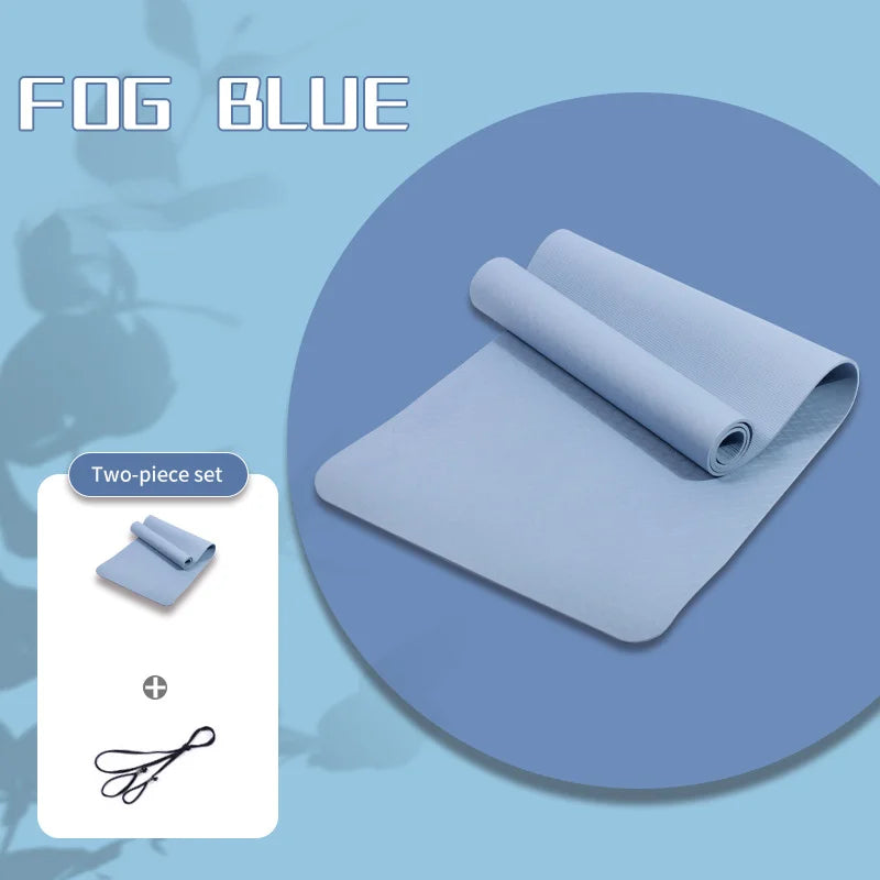 Wholesale Eco-Friendly Yoga Mats New Pink Laser Green Blue Colors Customized OEM Logo Packing TPE Waterproof Laser Green Design