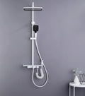 Brass Thermostatic Bathroom Shower Set White Shower System Wall Mount  Shower Faucet Set with Bidet Sprayer