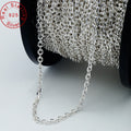 Factory Wholesale  Semi-finished Diamond Cut 4mm Cable Chain 925 Sterling Silver Jewellery Mens Chains