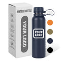 Custom Logo 550 750 1000ml 304 Stainless Steel Sport Bottle With Handle Double Wall Insulated Tumbler Camping Travel Bottle