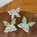 Spring Summer Butterfly Small Acetate Grip Colorful Hair Clip Diamond Hair Accessories