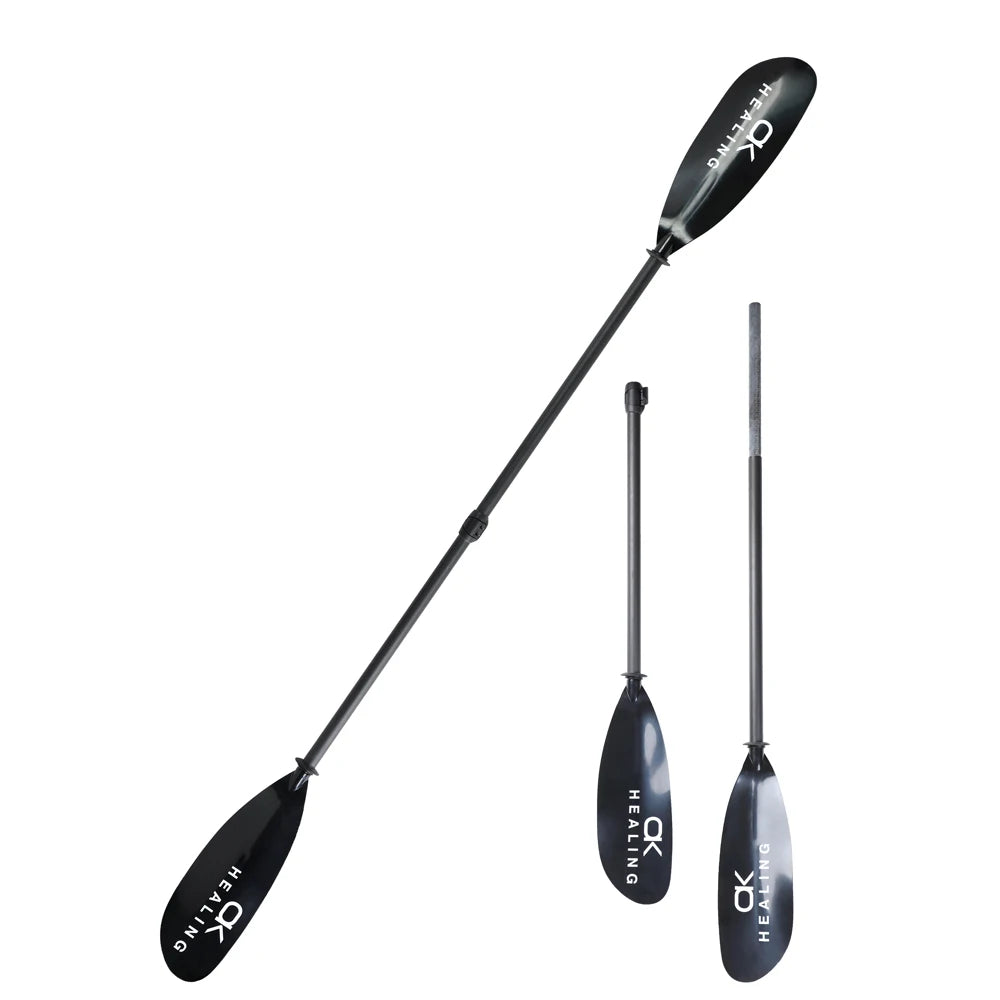 Inflatable Stand-Up Paddle Surf Accessory with 2 Sections Kayak Paddle ABS Blade 3K Fiberglass Shaft for Waterplay Surfing