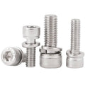 304 Stainless Steel DIN Standard Plain Finish M2.5 M3 M4 M5 M6 Combination Screw Bolt Machine Screws