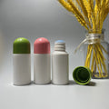 30ml 60ml Custom Easy Open Cap Round Shape Sponge Applicator Head Pharmacy Wipe Plastic Bottle with Non-woven Latex Wipe Head