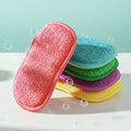 Bearfamily Microfiber Sponge Dishes Cleaning Pad Thickened Washing Sponge Kitchen Cleaning Sponge for Dish Non-stick Cookware