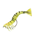 90mm/120mm High Stretchable TPE Prawns Lifelike Multiple Segment VMC Weighted Hook Prawn Lure Soft Shrimp Lure