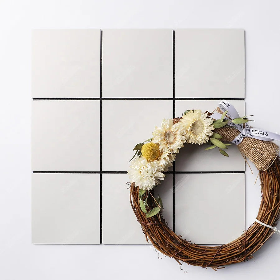 Cheap 4x4 Square White Aluminium Plastic Composite Vinyl Self Adhesive Pvc Wallpaper Mosaic Peel and Stick Kitchen Wall Tiles