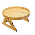 Bamboo Sofa Arm Tray Couch Arm Table Foldable Luxury Tray Serving for Home