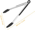 12 Inch Silicone Food Tong Non-Stick Utensil with High Heat Resistant Tips for Serving Serving Tongs