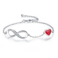 Korean Version of Korean Simple Ladies Bracelet Fashion 8-Character Crystal Bracelet Lucky Number Zircon Bracelet