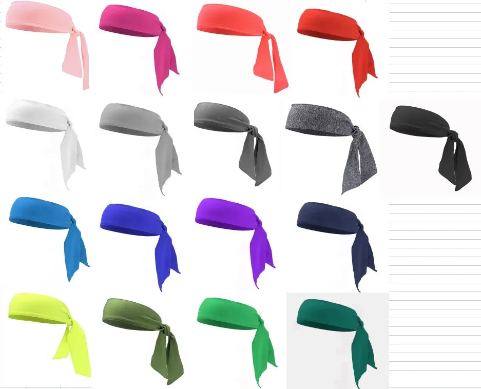 Haokey Sweat Absorbing Unisex Headband for Yoga Running Fitness Versatile Solid Color Hairband