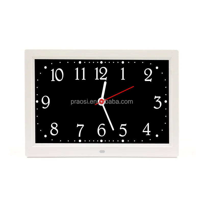 Large 12\" Screen Digital Calendar Alarm Clock AM PM 24 Alarms Impaired Vision Sensors for Aged People Electronic Desk Clock