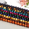 JD AAAAA+ 15Colors 4 6 8 10 12 14mm Natural Stone Multicolor Tiger Eye Round Loose Beads for Jewelry Making