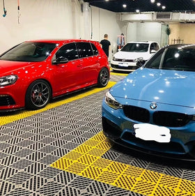 Modern Anti-slip Durable PVC Garage Floor Tiles with Plain Surface for Indoor Workshop Use