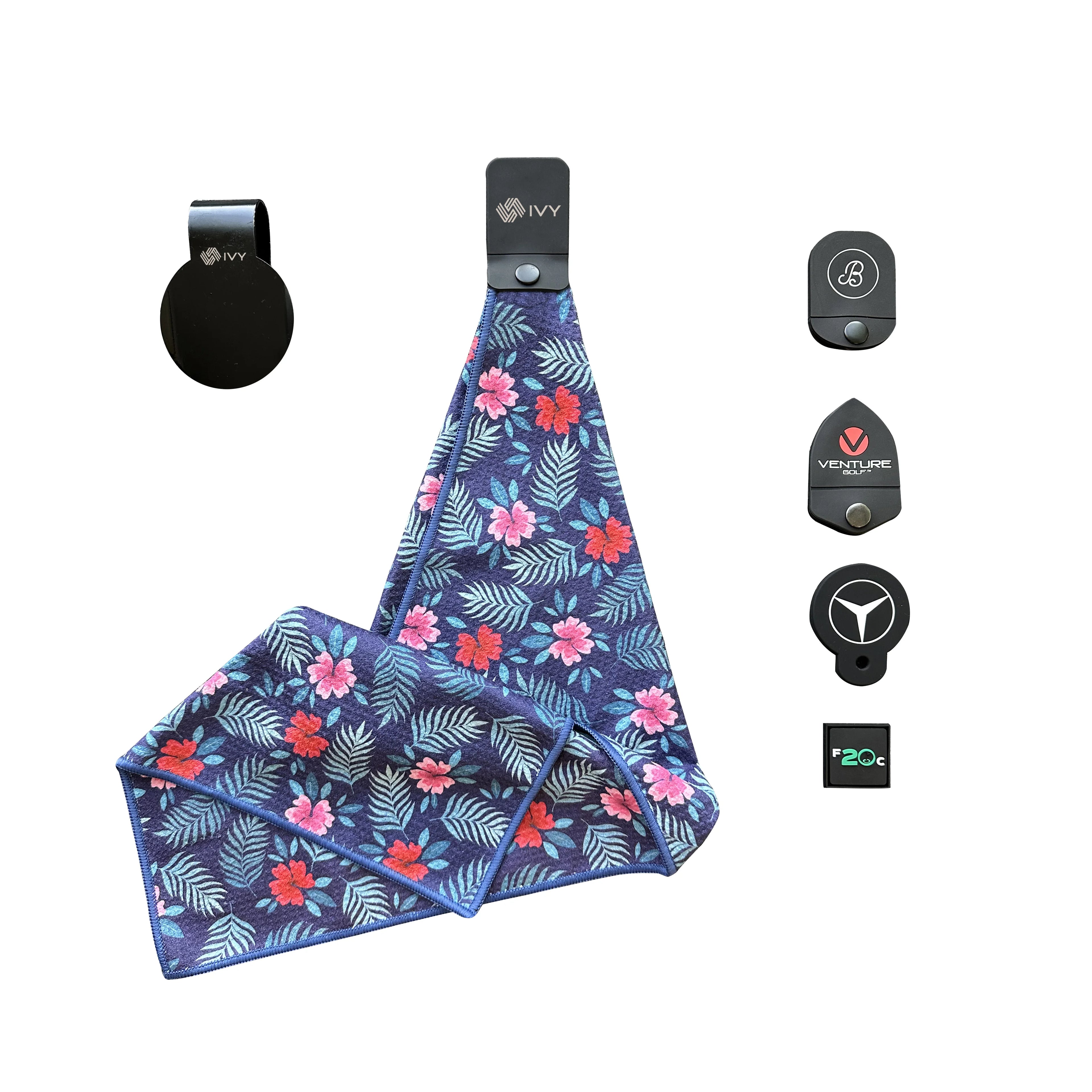 Personalized Custom Magnetic Golf Towels with Clip and Grommets Premium Quality