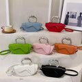 2025 Luxury Women's Clutch Bag Cute High-End Simple Casual Design Cover Pompom Fresh Sweet Candy PU Waterproof Cartoon Underarm