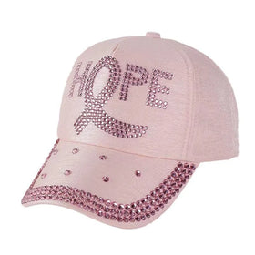 New Fashion Luxury Baseball Caps for Women Cotton Rhinestone Hat With Letter HOPE Bling Snapback Cap