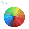 16-Promotional Straight Rainbow Umbrella Manual Control Minimalist Design for Giveaways