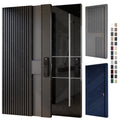American Modern Design Exterior Entrance Pivot Doors Modern Entry Black Front Door Luxury Security Door