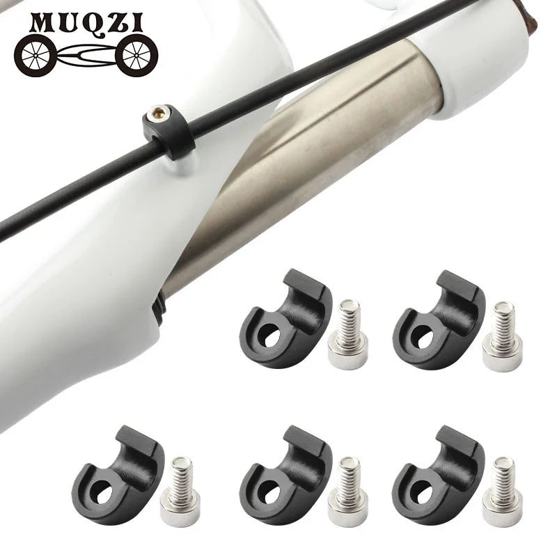 MUQZI Bike Brake Housing Buckle Brake Cable Hose Clamp Cable Guide Adapter MTB Bike Bicycle Fork Repair Part