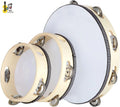 4inch the Tambourine Mini Wood Material Body Orff Musical Instrument Percussion Wedding Tambourine Drum for Church Party Favors