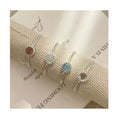 Vintage 925 Sterling Silver Twist Bands Crystal Round Shape Adjustable Rings for Women Fashion Jewelry