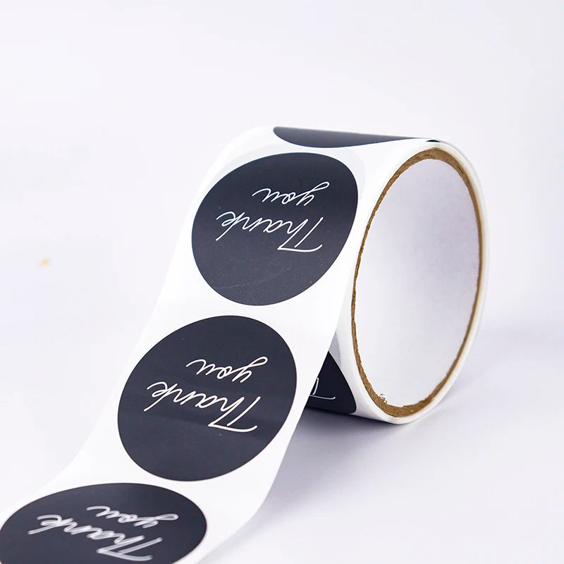 Custom logo Print Product Label Sticker Thank You Adhesive Packaging Label Sticker for Products