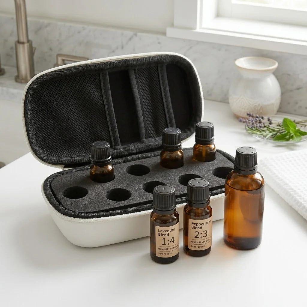 Wholesale Custom Logo Waterproof Zipper Fashion Essential Oil Carrying Case Rigid Shell EVA 10-Bottle Storage Bag Compatible