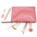 Custom Fashion Glitter Makeup Cosmetic Zipper Pouch Bags with Logo Printed Wholesale Shiny Zip Clutch Promotion Gift Bags