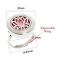 20mm Just Breathe Tree of Life Stainless Steel Diffuser Locket Ring 10pcs Pads Women Jewelry Adjustable Perfume Locket Ring
