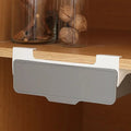 Under Desk Hanging Plastic Tableware Drawer Cabinet Kitchen Hanging Storage Organizer With Buckle