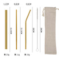 304 Stainless Steel Metal Straws18/8 Metal Drinking Strawreusable Bamboo Straw
