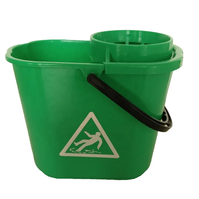 Cheap Plastic Wringer Mop Bucket 14L with PP Handle Squeezer Heavy Duty
