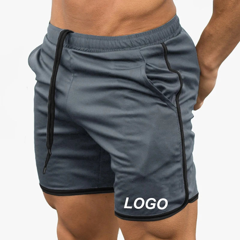 Custom Logo Men's Running Shorts with Elastic Waist Casual Sportswear for Exercise Gym Eco-Friendly Anti-Wrinkle Wholesale
