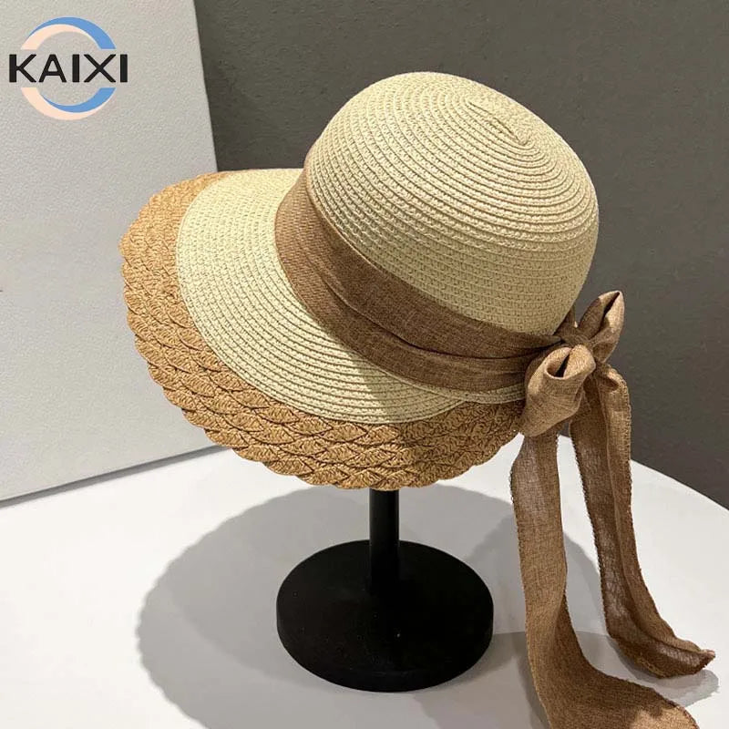 2025 New Straw Hat Sun Cap Summer Big Brim Sun Cap Outdoor Fashion Versatile Sun Hat