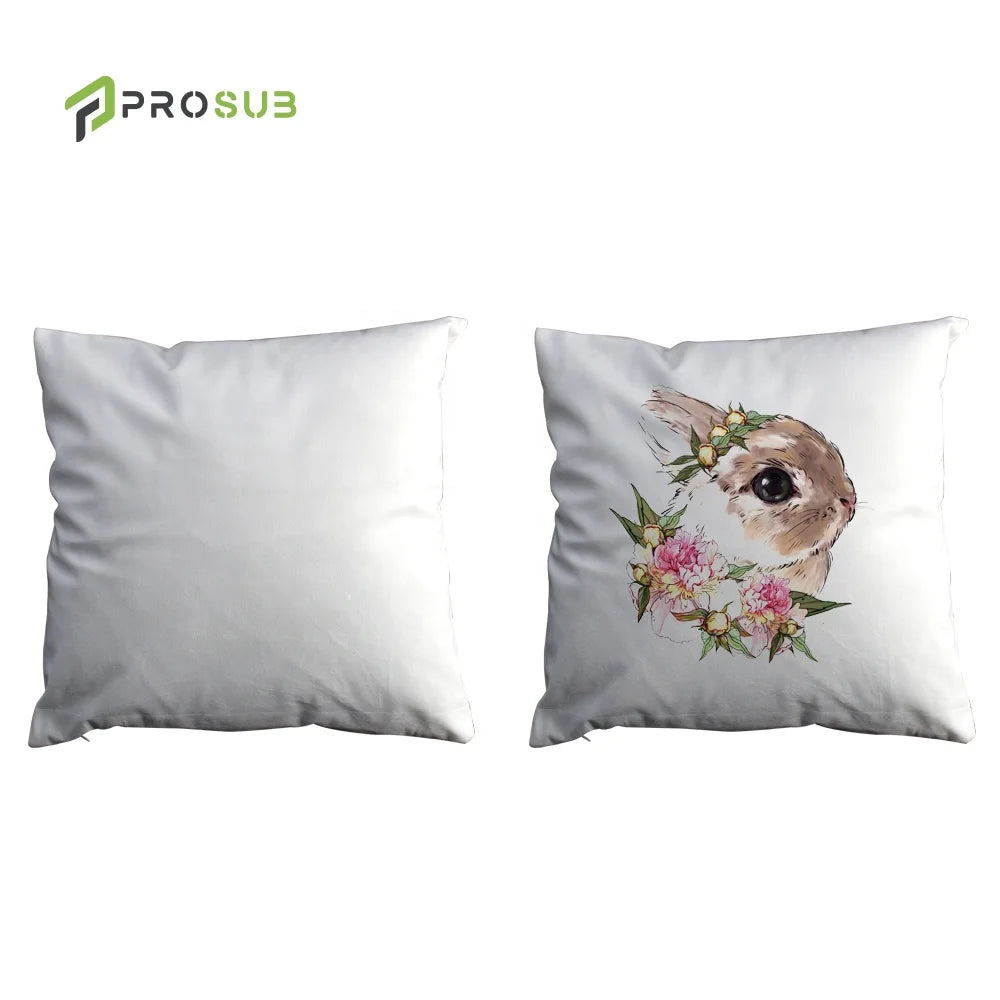 Prosub Sublimated Cushion Cover Diy Custom Printed 40*40CM Flannelette Sublimation Pocket Pillow Case Set