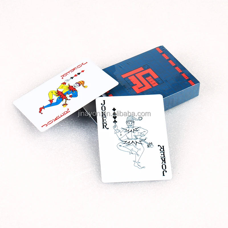 Custom Good Quality Board Games Personalized Front and Back Linen Finished Paper Poker Playing Card Deck