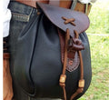 Europe and the United States New Retro Medieval Leather Outdoor Waist Bag Drawstring Waist Bag Leather Holster