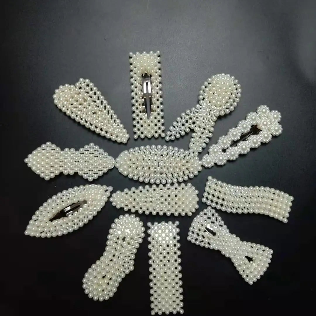 Internet Celebrity Pearl Hairpin Japanese and Korean Cute Hairpin Hair Accessories Duckbill Clip Bangs Clip Factory Direct Sale