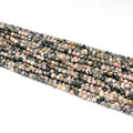 Factory Wholesale 3mm Faceted Natural Black Line Rhodonite Loose Gemstone Beads for DIY Jewelry Making