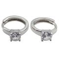 925 Sterling Silver Zircon For Women Hoop Earring Jewelry Accessories