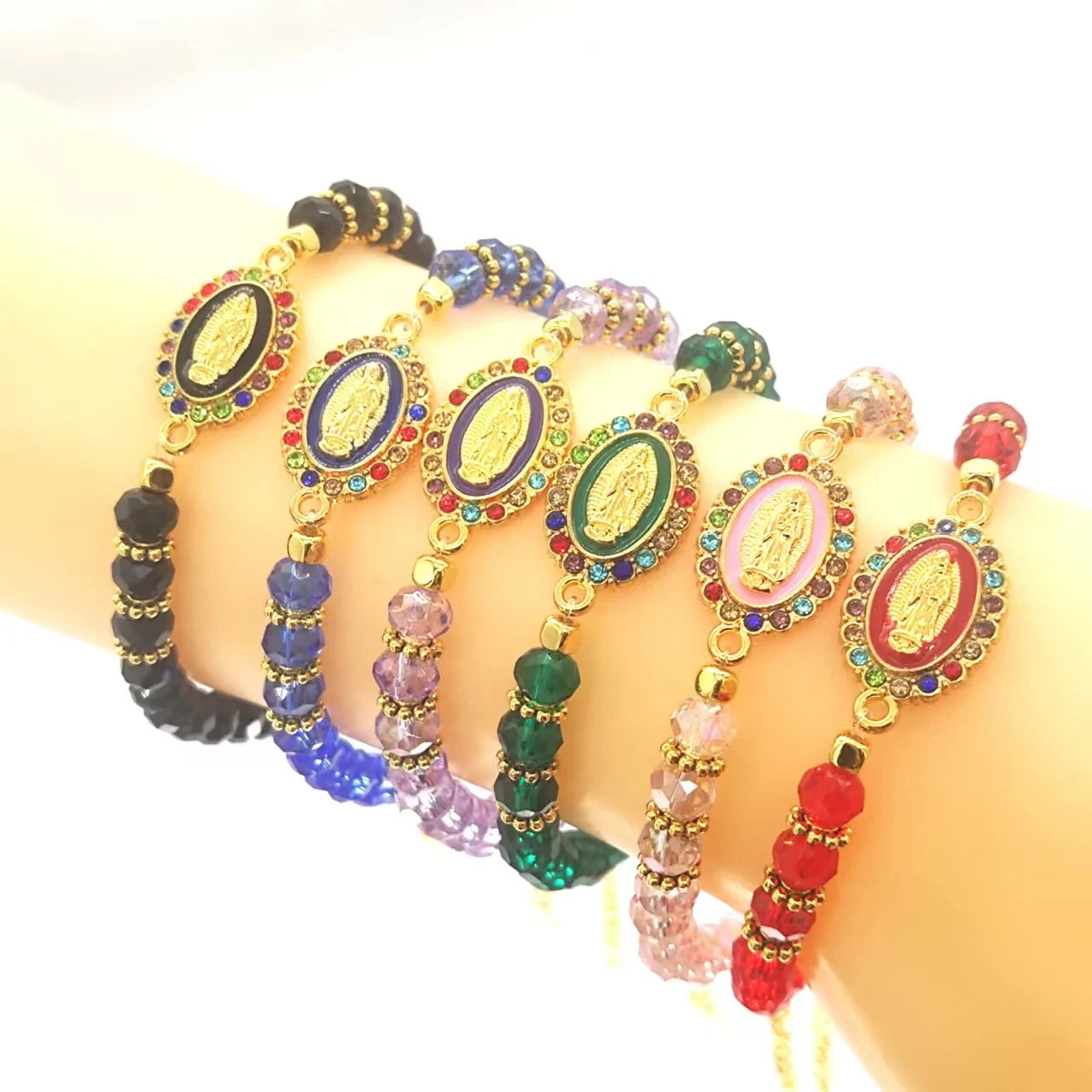 KDC891 Wholesale New Style Handmade Crystal Beads Religious  Jewelry Lucky Charm Virgin Mary