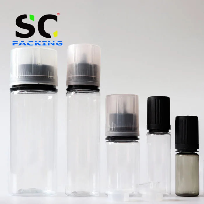 Wholesale Plastic Squeeze Bottle  Plastic Dropper Bottle 30ml 60ml 100ml Pet Empty Plastic Bottle with Flat Cap