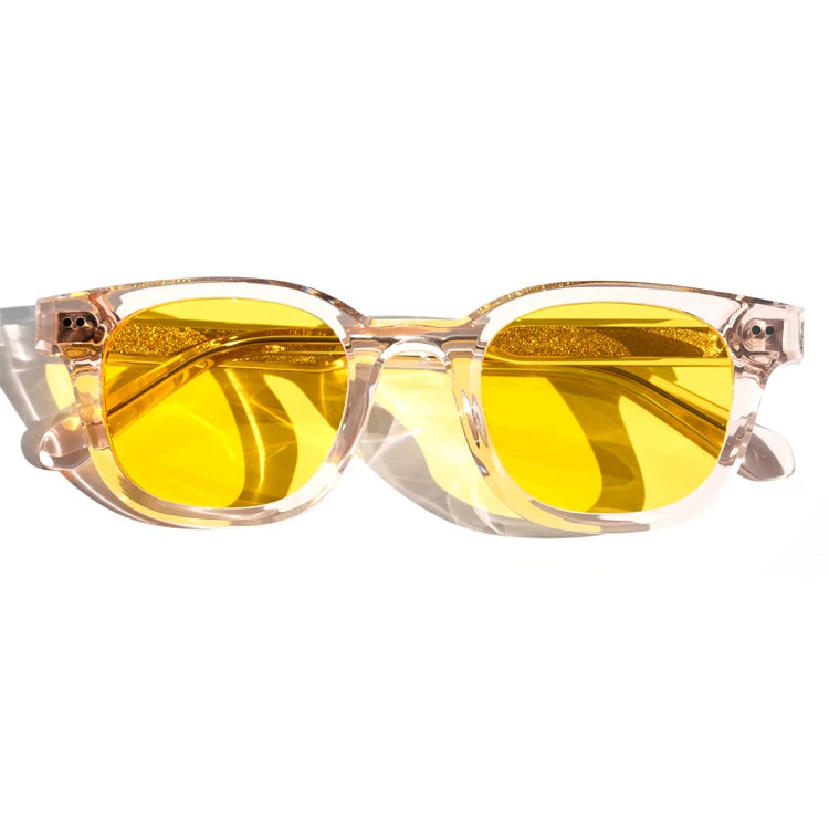 Finion Rectangle Diamond Cut Sunglass for Men Luxury Orange Metal Frame Mirror Mens Lunettes De Soleil Mode 2023