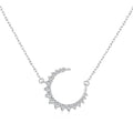Dylam 925 Sterling Silver Gold Moon Pendant Necklace for Women 18K Gold Plated Dainty Chain Crescent Moon Necklace Jewelry Gift
