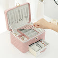 Hot Selling New Trending Leather Jewelry Travel Storage case Organizer Boxes Customized Jewelry Packaging Box