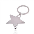 Manufacturer Metal Key Chain Polishing Five Pointed Star Key Chain Silver Star Keychain Creative Gifts Small Gifts Custom Logo