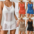 2025 OEM Premium One Piece Crochet Lace Cover Dress for Women Solid Pattern Beach Sun Protection Summer Resort Wear